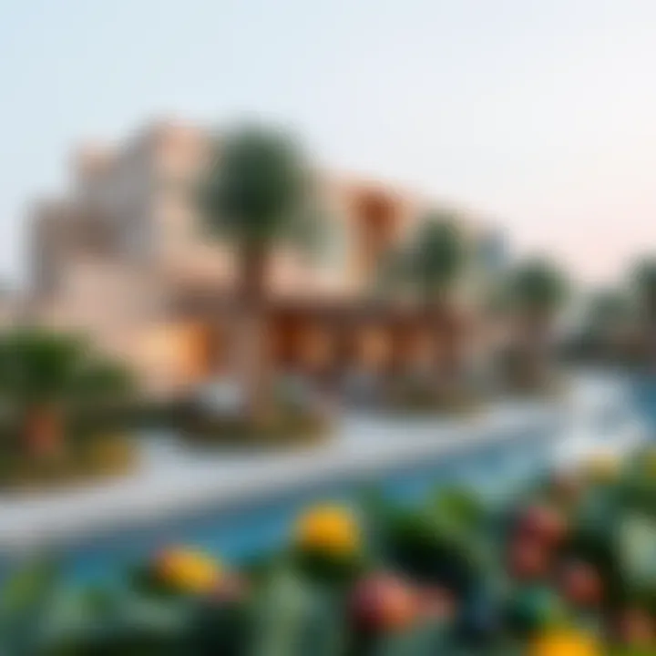 Community amenities surrounding garden view villas