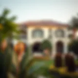 Luxurious garden view villa with lush landscaping