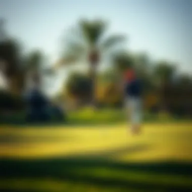 Golfers enjoying a sunny day on the green