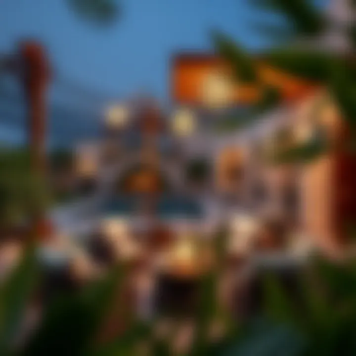 A luxurious property showcasing a tranquil outdoor area ideal for Ramadan gatherings