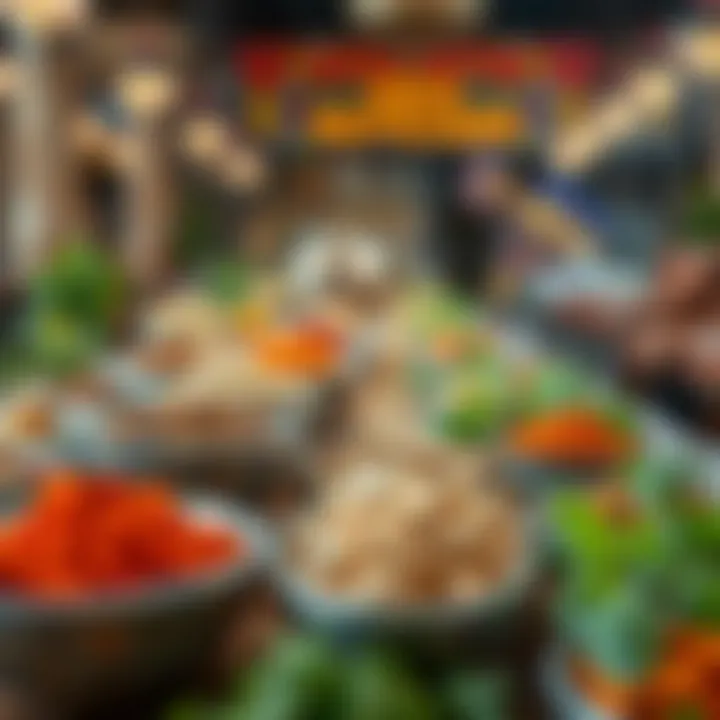 Vibrant spices and herbs used in Indian culinary creations