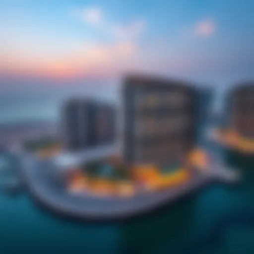 Aerial View of Jumeirah Beach Residence Aerial view of Jumeirah Beach Residence showcasing the architectural beauty and waterfront