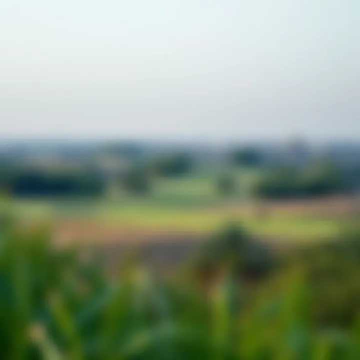 The lush greenery and unique landscape of the Earth Course