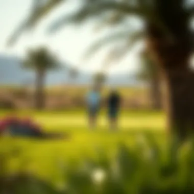 Golfers enjoying a perfect day on the Earth Course