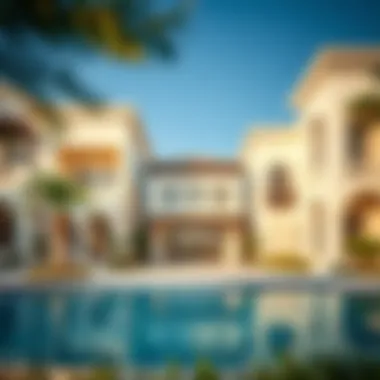 Architectural Diversity in Jumeirah Islands Elegant architectural designs of villas in Jumeirah Islands reflecting diverse styles