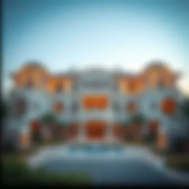 Opulent Architecture of Dubai's Largest House Stunning exterior view of the largest luxury house in Dubai