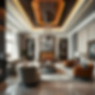 Elegant interior showcasing high-end furnishings and design