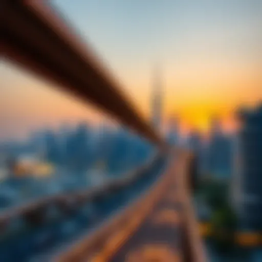 A breathtaking view of the UAE's skyline during sunset