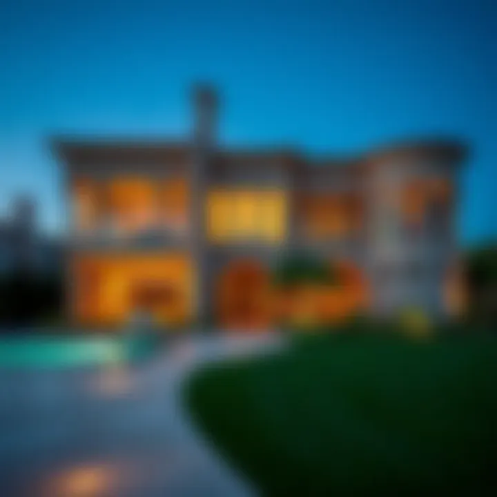 Luxurious stone-clad villa showcasing architectural beauty