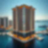 Aerial view showcasing the architectural beauty of Marina Residence