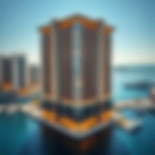Aerial view showcasing the architectural beauty of Marina Residence