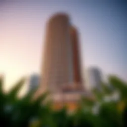 Stunning view of Mizin Tower showcasing its unique architectural design