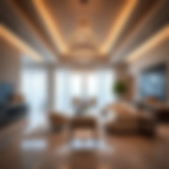 Luxurious interior of a Dubai villa emphasizing comfort and elegance