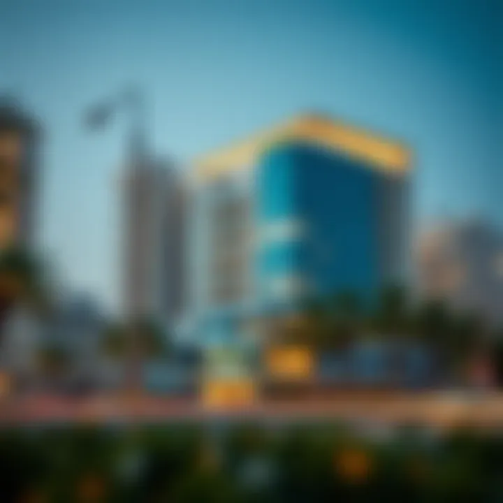 Real estate developments along Muroor Road highlighting contemporary architecture