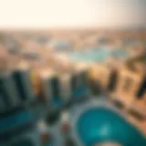 Aerial view of Nakheel's new property development in Dubai