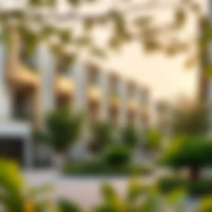 Modern residential development by Nakheel with lush greenery