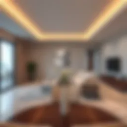 Stylish one-bedroom apartment interior showcasing modern design