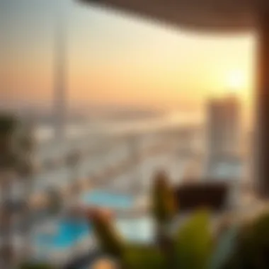 Spectacular Views from Platinum Residences Breathtaking view from a balcony of a high-end Dubai residence