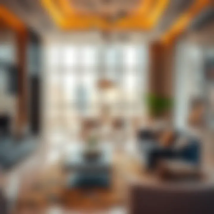 Luxurious Interior Spaces in Rashidiya Towers Interior design of a luxury apartment in Rashidiya Towers