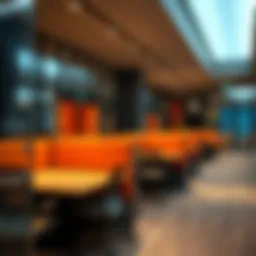 A modern Regus Business Center showcasing flexible workspace design