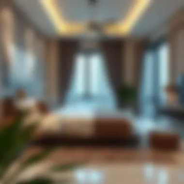 Spacious Bedroom with Modern Decor Spacious bedroom in a rental apartment featuring modern decor