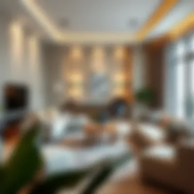 Shared Living Space Elegance Luxurious common area in a shared rental space