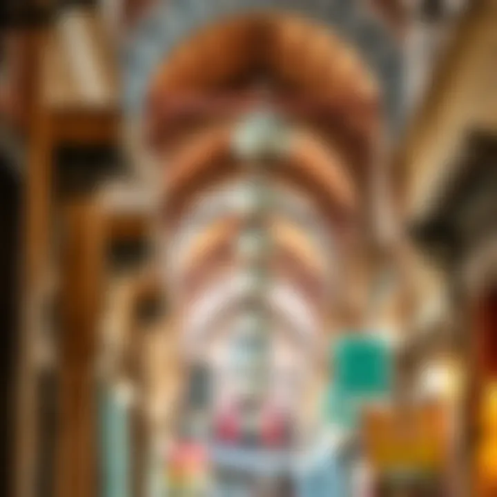 Intricate details of the traditional architecture found in Souk Deira