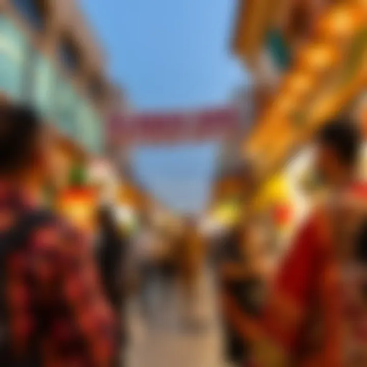 Visitors engaging in vibrant cultural exchanges at Souk Deira