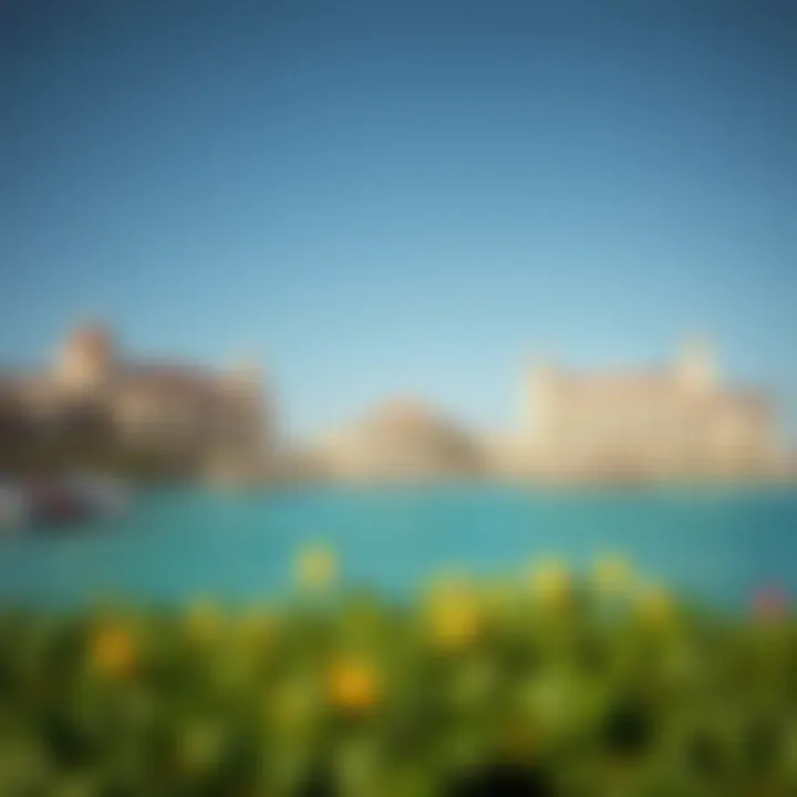 Dubai's Coastal Paradise Luxurious beach resort with clear blue waters
