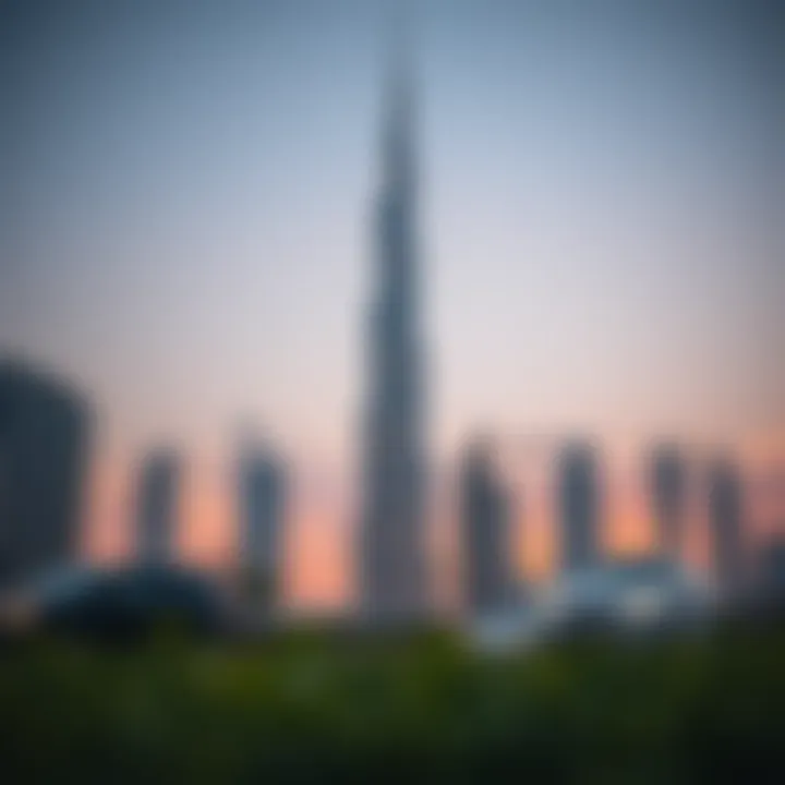 Burj Khalifa - A Modern Marvel Stunning skyline of Dubai with Burj Khalifa