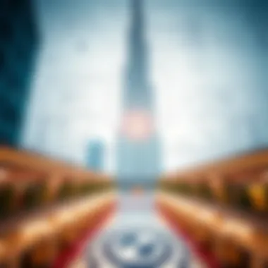 Innovative Architectural Blueprint of Burj Khalifa Architectural blueprint of the Burj Khalifa's unique design