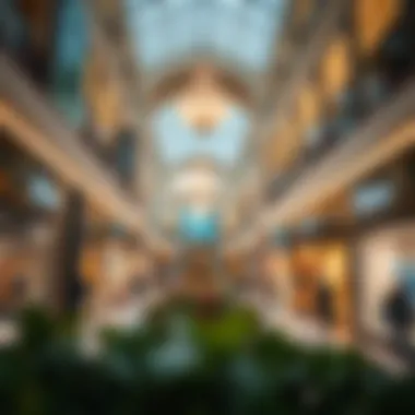 Interior Diversity of Mazyad Mall Interior view highlighting a bustling shopping area with diverse shops and elegant decor.