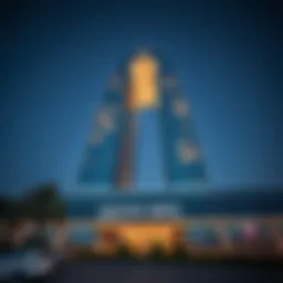 The stunning exterior of the Silicon Arch showcasing its unique design.