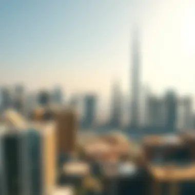 Dubai Skyline: A Blend of Modernity and Luxury Aerial view showcasing Dubai's skyline with modern architecture
