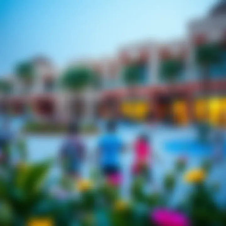 Thriving Community Spaces in Tilal Al Ghaf Vibrant community spaces in Tilal Al Ghaf filled with families enjoying leisure activities