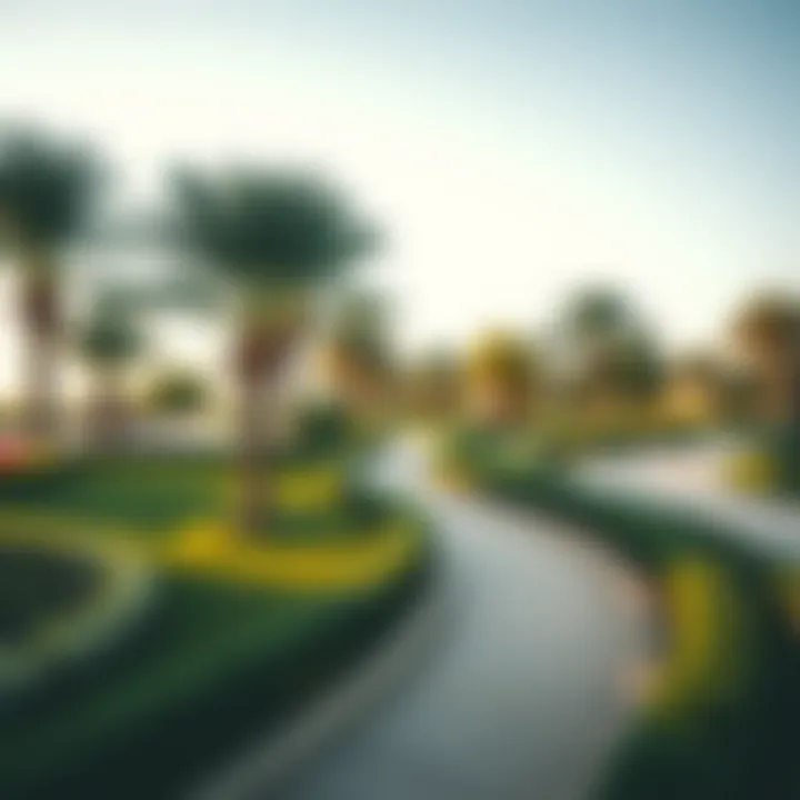 Lush Landscaped Parks in Tilal Al Ghaf Beautifully landscaped parks and recreational areas in Tilal Al Ghaf