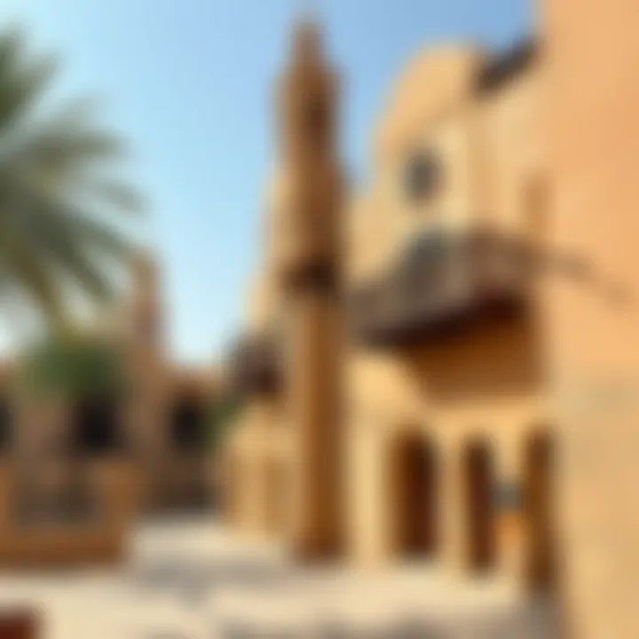 The historical Al Fahidi neighborhood showcasing traditional Emirati architecture.