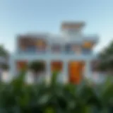 Stunning villa exterior showcasing contemporary architecture