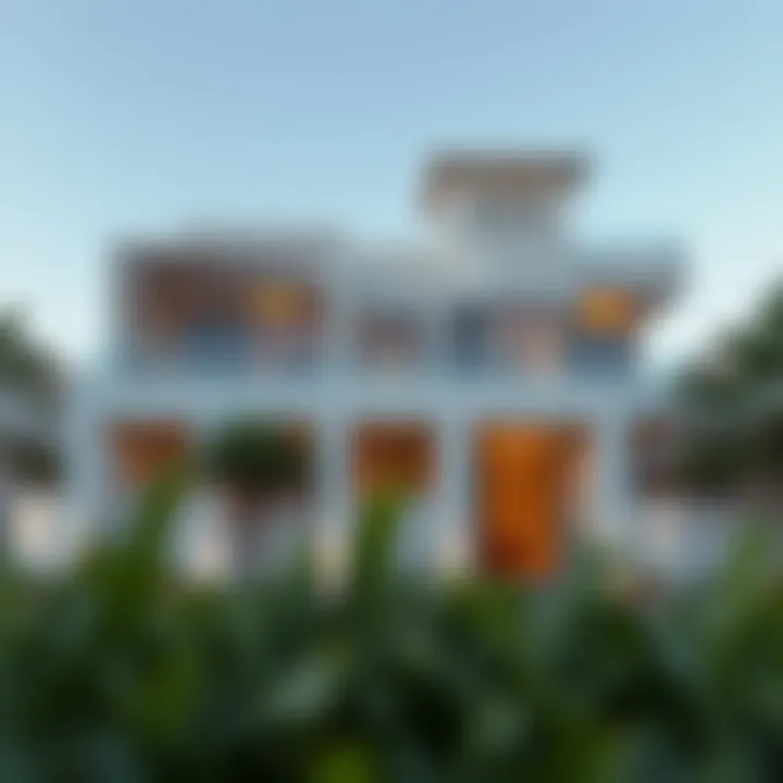 Stunning villa exterior showcasing contemporary architecture