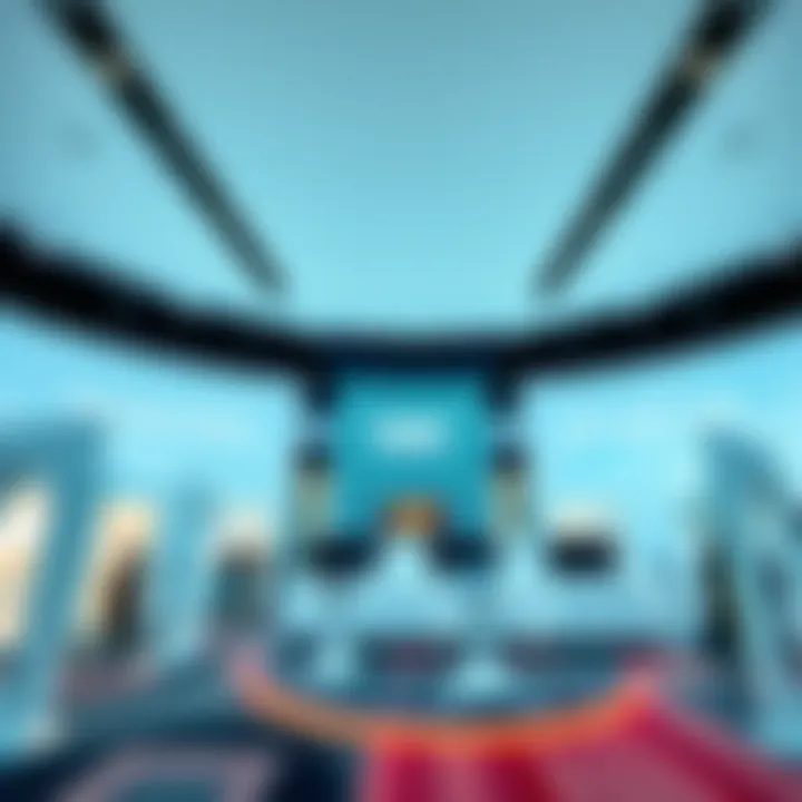 Technological Exhibition Space at Expo Dubai 2020 Exhibition space highlighting technological advancements