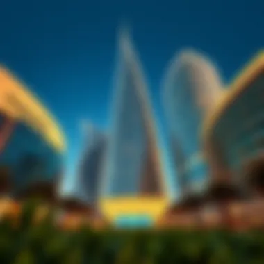 A modern architectural marvel symbolizing the innovation of Festival City Dubai