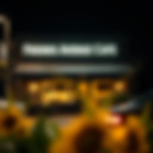Exterior view of Friends Avenue Cafe showcasing its inviting atmosphere