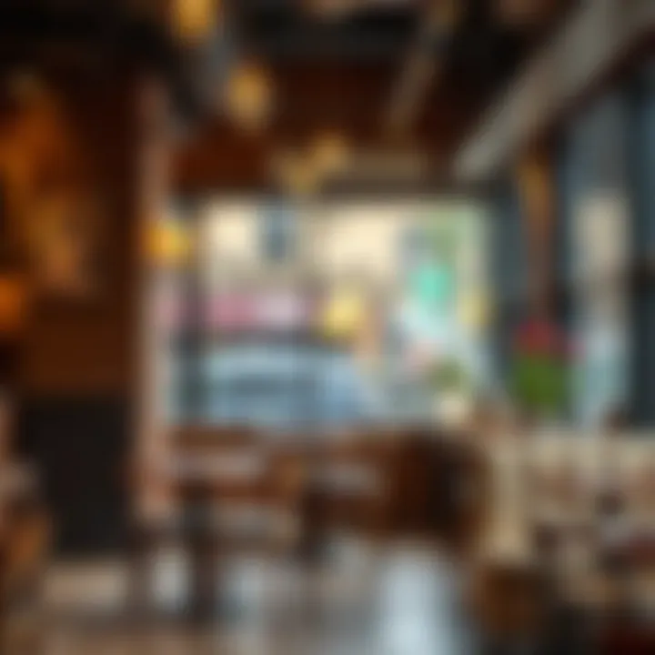 Interior design of Friends Avenue Cafe highlighting cozy seating arrangements