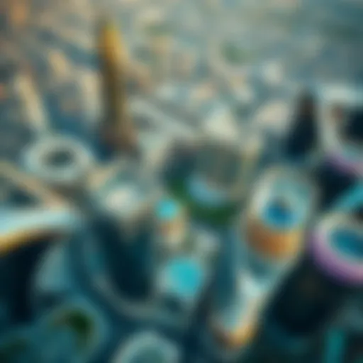 Aerial view of Dubai's Global City showcasing modern architecture