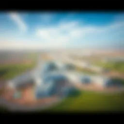 A stunning aerial view of Golf View Seven City showcasing its architectural elegance and surrounding landscape