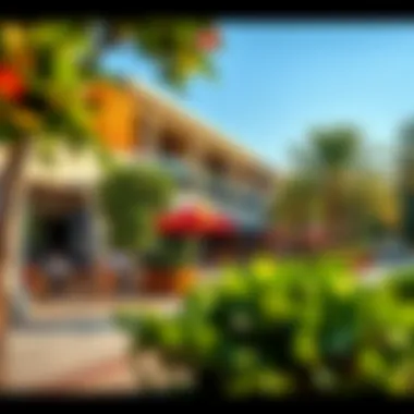 Vibrant Community Surrounding Golf View Seven City The vibrant community atmosphere around Golf View Seven City with cafes and recreational spaces