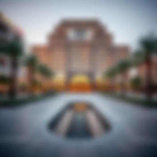 Exterior view of Hilton Hotel Creek Dubai showcasing modern architecture