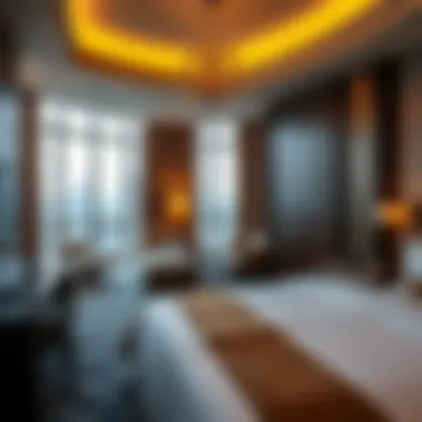 Luxurious Guest Room at Hilton Hotel Creek Luxurious guest room at Hilton Hotel Creek Dubai with stunning views