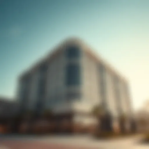Architectural facade of the Iridium Building