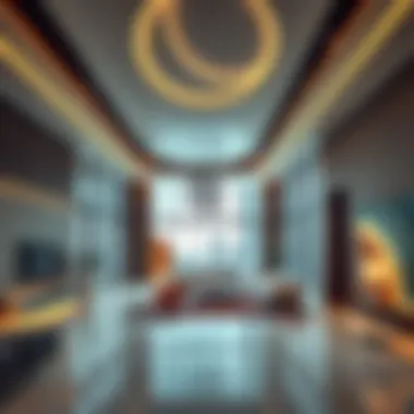 Modern interior design of the Iridium Building